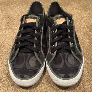 Coach DEE Optic Signature C Black/Gray Monogram Canvas Sneakers